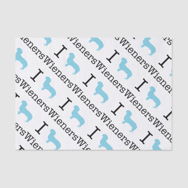 I Heart Wieners Tissue Paper (Front)