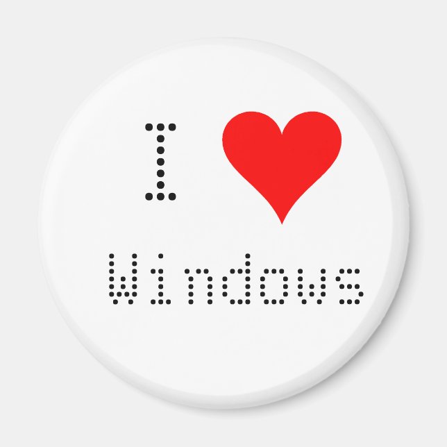 I heart Windows Magnet (Front)