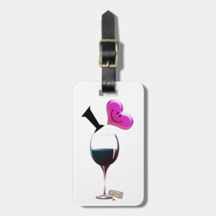 I Heart Wine Luggage Tag