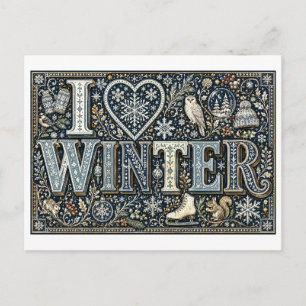 "I [Heart] Winter" Postcard