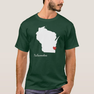 I Heart Wisconsin - Customisable City T-Shirt