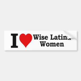 I (heart) Wise Latina Women Bumper Sticker