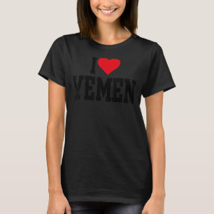 I Heart Yemen with Red heart I love Yemen T-Shirt