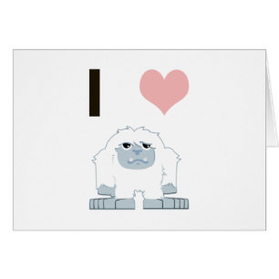 I Heart Yeti Cute Cartoon Snow Monster