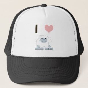 I Heart Yeti Cute Cartoon Snow Monster Trucker Hat