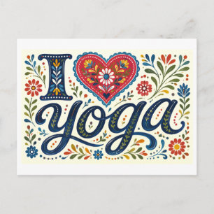 I [Heart] Yoga Postcard