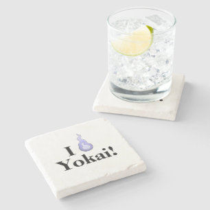 I Heart Yokai! Japanese Monster Appreciation Stone Coaster