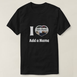 I heart you add Name photo cute modern T-Shirt