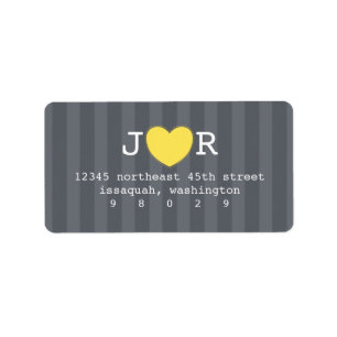 I Heart You Address Label