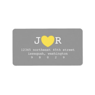 I Heart You Address Label