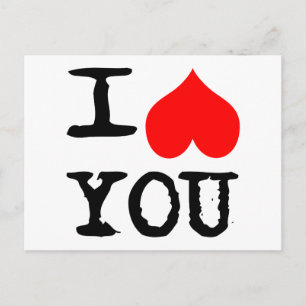 I Heart You Custom Postcard