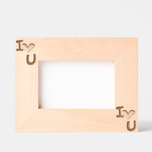 I Heart You Graphic Typography Etched Frames