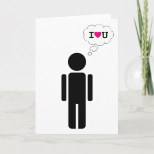i heart you : love stick holiday card