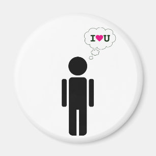 i heart you : love stick magnet