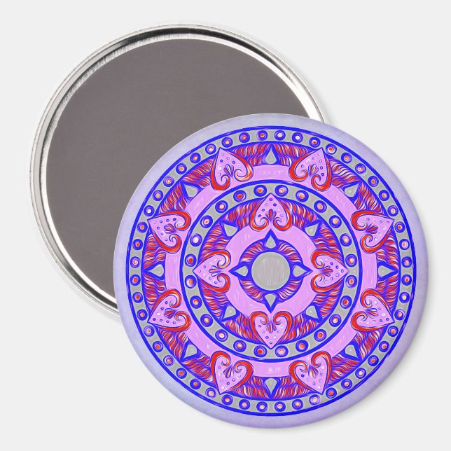 I Heart You Mandala Magnet (Front/Back)