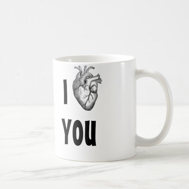 I heart you mug (anatomical heart) (Right)
