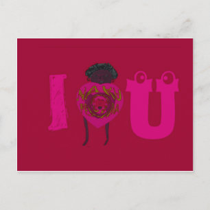 I Heart You Nakupenda Sana Happy Valentine's Day  Holiday Postcard