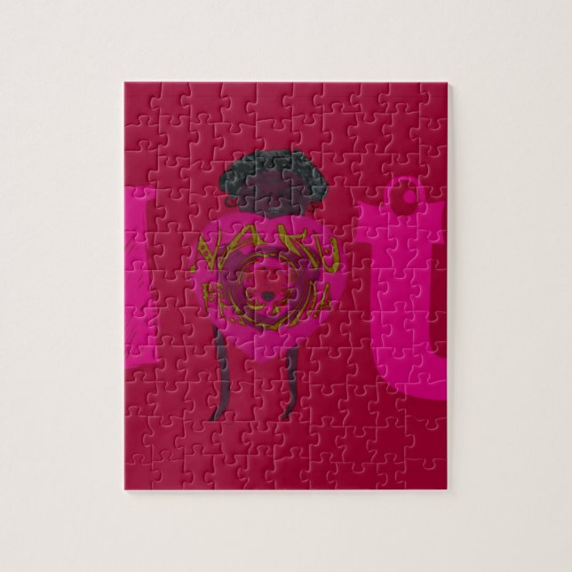 I Heart You Nakupenda Sana Happy Valentine's Day  Jigsaw Puzzle (Vertical)