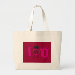 I Heart You Nakupenda Sana Happy Valentine's Day  Large Tote Bag