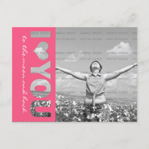 I Heart You Personalised Photo Postcard Template