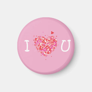 I Heart You - Pink & White Magnet