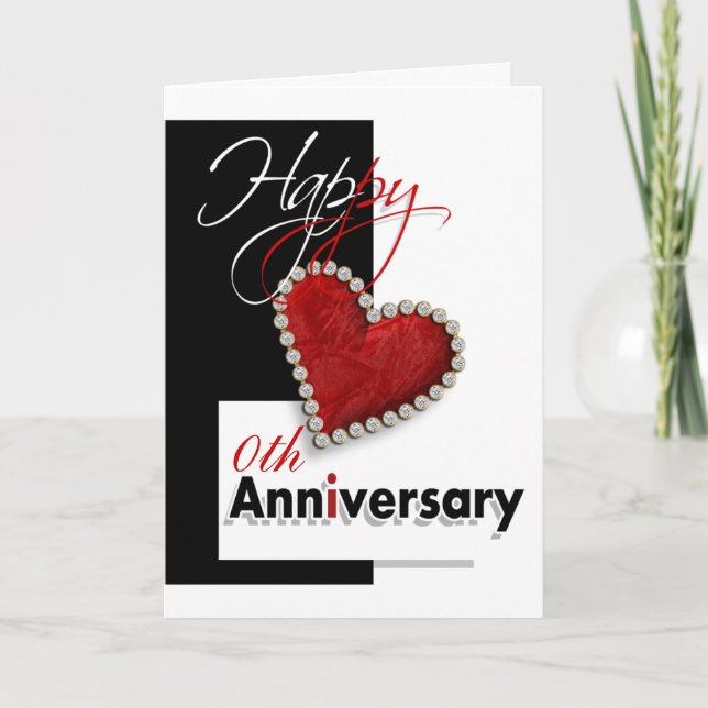 I heart you romantic anniversary card (Front)