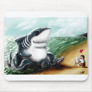 I heart you Sharktopus Mouse Mat