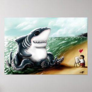 I heart you, Sharktopus Poster