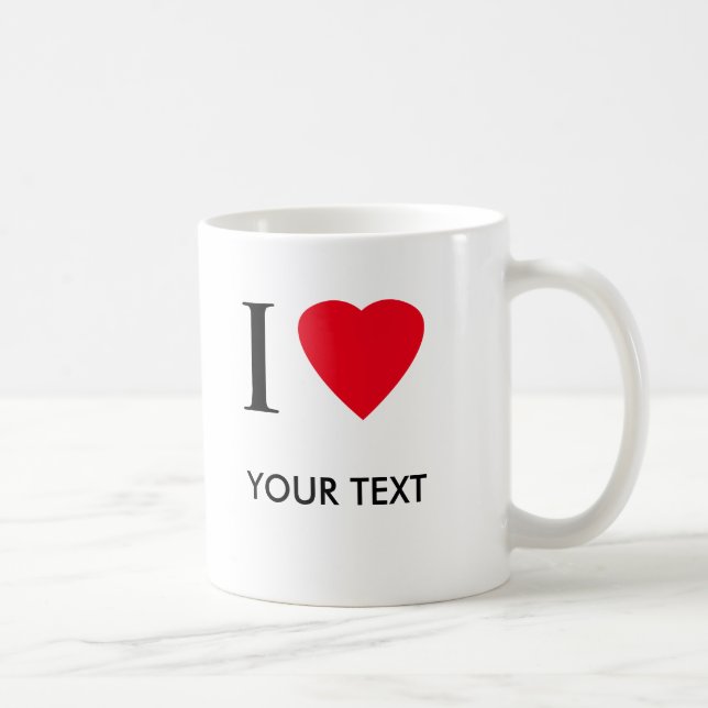 I HEART (your text) Coffee Mug (Right)