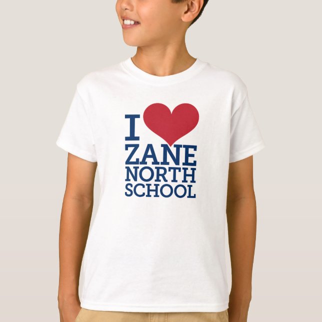 I Heart Zane North School Kids' Long Sleeve Tee (Front)