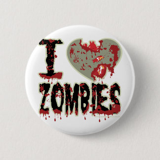 i heart zombies! 6 cm round badge