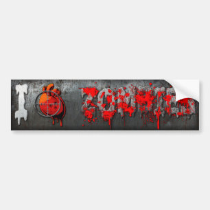 I Heart Zombies Bumper Sticker