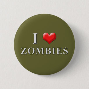 I Heart Zombies Button 002
