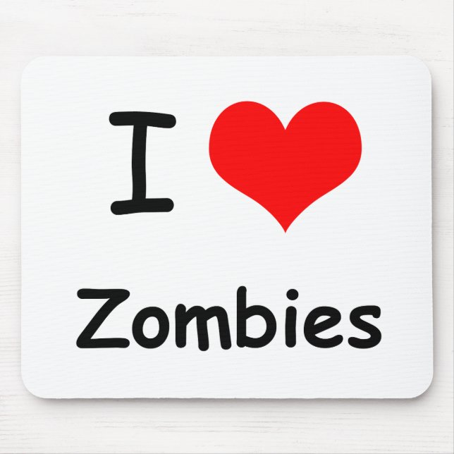 I Heart Zombies Mouse Mat (Front)