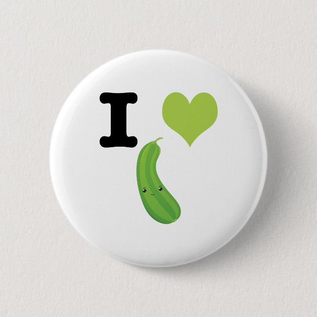 I Heart Zucchini 6 Cm Round Badge (Front)