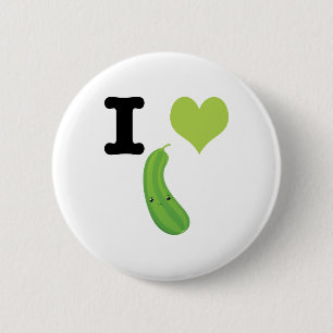 I Heart Zucchini 6 Cm Round Badge