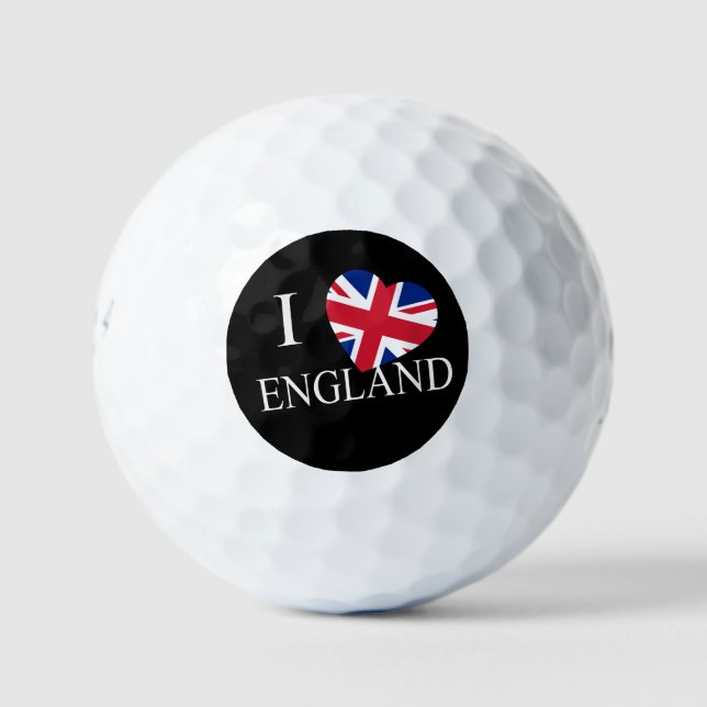 I Heartflag England wt be6 gbt Golf Balls (Front)