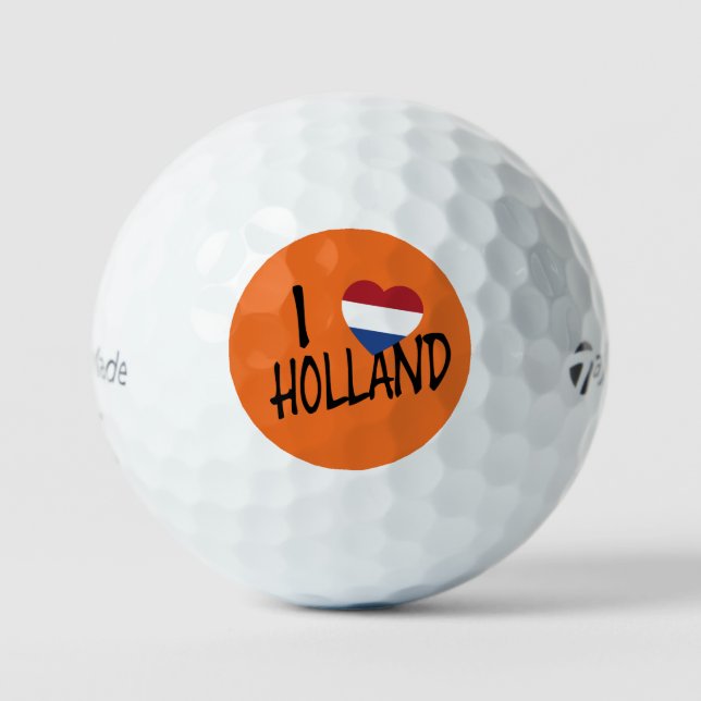 I Heartflag Holland bk on or tmtp5 gbcnt Golf Balls (Front)