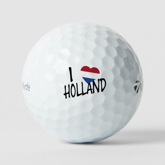 I Heartflag Holland bk on wt tmtp5 gbcnt Golf Balls (Front)