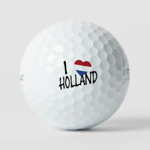 I Heartflag Holland bk on wt tpv1 gbcnt Golf Balls