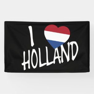 I Heartflag Holland wt on bk bnrcnt Banner