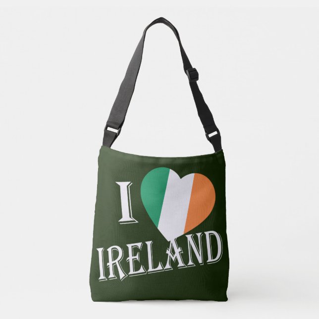 I Heartflag Ireland wt cbbcnt Crossbody Bag (Front)