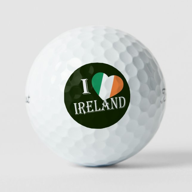 I Heartflag Ireland wt tpv1 gbcnt Golf Balls (Front)