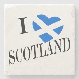 I Heartflag Scotland bk coastercn Stone Coaster