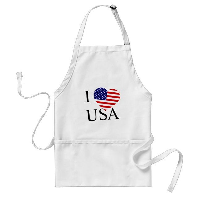 I HeartFlag USA aprcnt Standard Apron (Front)