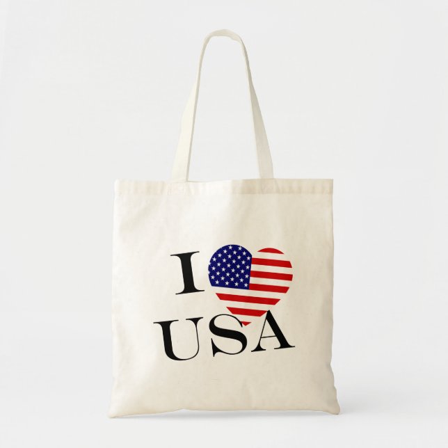 I Heartflag USA bk btcnt Tote Bag (Front)