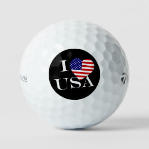 I Heartflag USA wt tmtp5 gbcnt Golf Balls