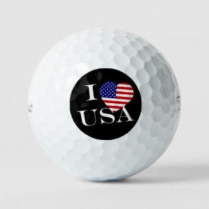 I Heartflag USA wt tpv1 gbcnt Golf Balls