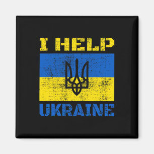I Help Ukraine Support Ukrainian I Stand With Ukra Magnet