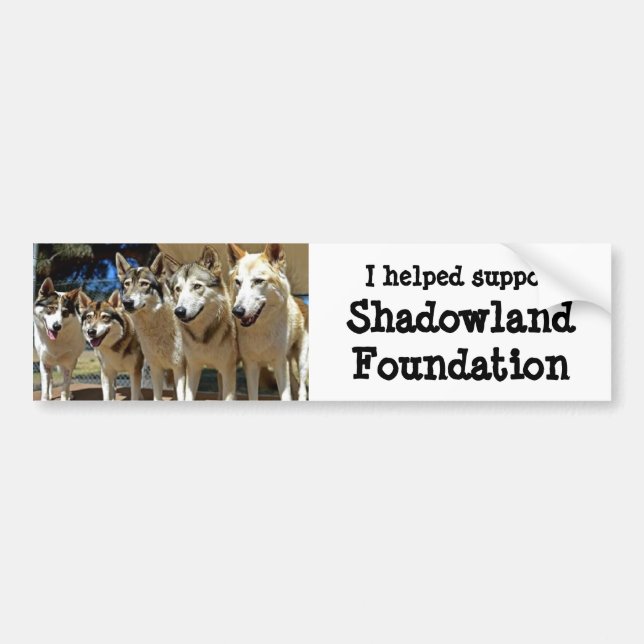 I helped Support the Wolves! Bumper Sticker (Front)